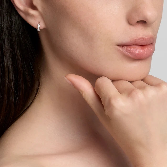 Mabina Donna Orecchini a cerchio in bronzo e argento con zirconi - NESSUN RIMPIANTO - 666178