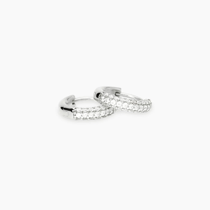 Mabina Donna Orecchini a cerchio in bronzo e argento con zirconi - NESSUN RIMPIANTO - 666178