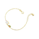 TOYS - UNICORN AND RAINBOW YELLOW GOLD BRACELET - PMG073