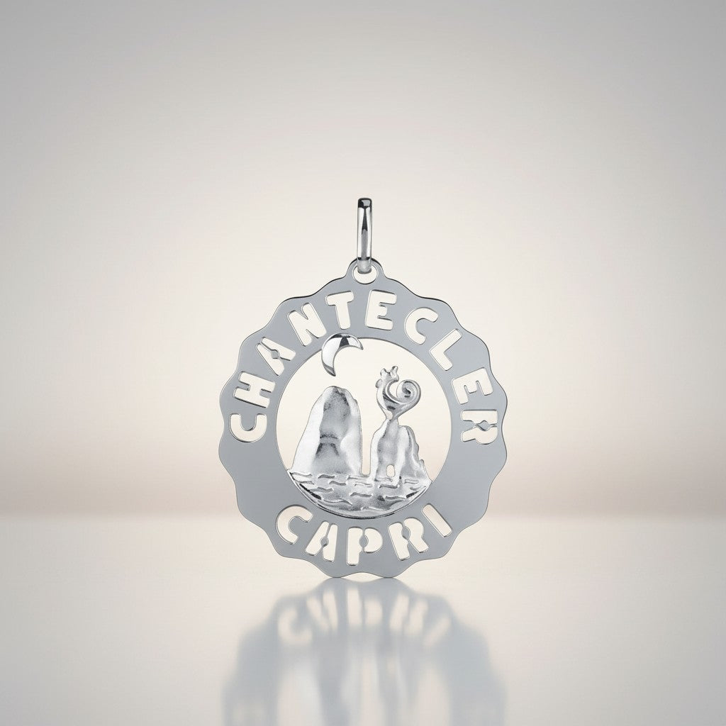 Ciondolo Chantecler Logo Faraglioni grande in argento - 38908