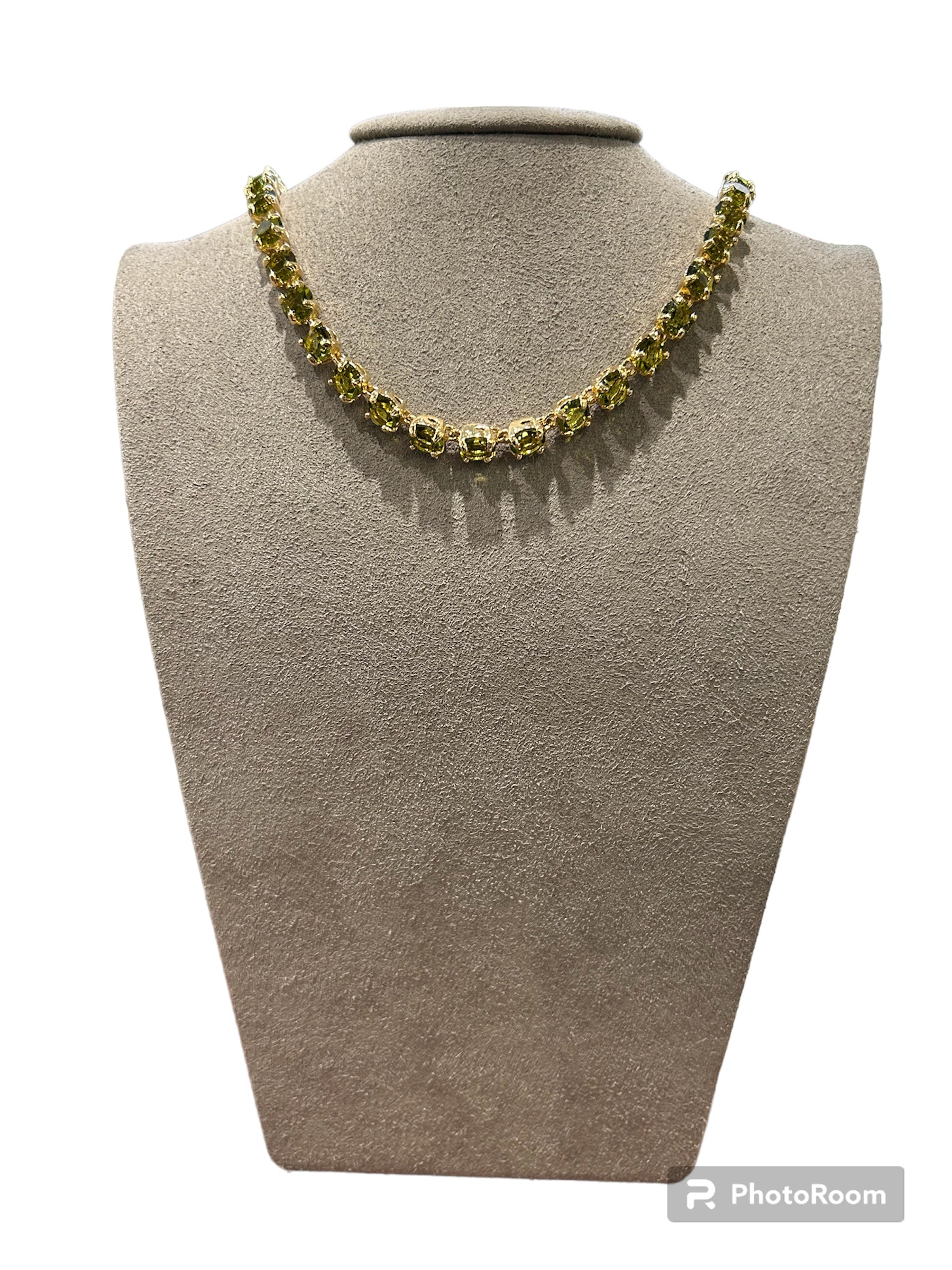 IL Mio Re - Necklace with golden bronze peridot green stones - ILMIORE CL 020 GV