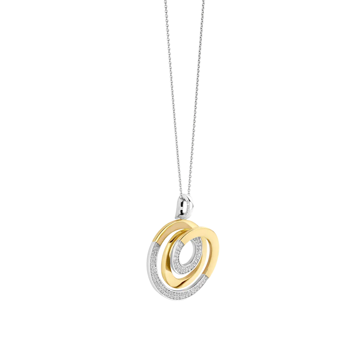 Collana TI SENTO MILANO BICOLOR IN ARGENTO E ARGENTO DORATO, A SPIRALE - 6851ZY