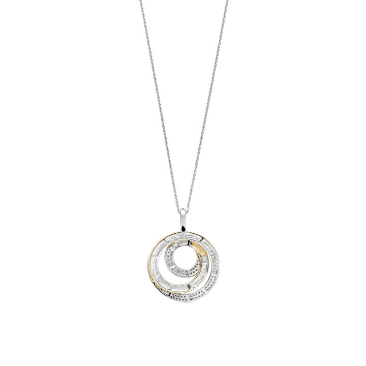 Collana TI SENTO MILANO BICOLOR IN ARGENTO E ARGENTO DORATO, A SPIRALE - 6851ZY