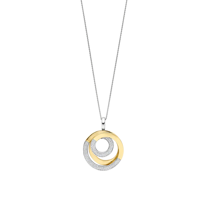 Collana TI SENTO MILANO BICOLOR IN ARGENTO E ARGENTO DORATO, A SPIRALE - 6851ZY