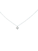 Collana Buonocore punto luce in oro bianco 18kt e diamanti, 0.07 ct - 382C02DW