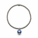 Elastisches Armband Chantecler aus Silber und blauem Emaille – 37925