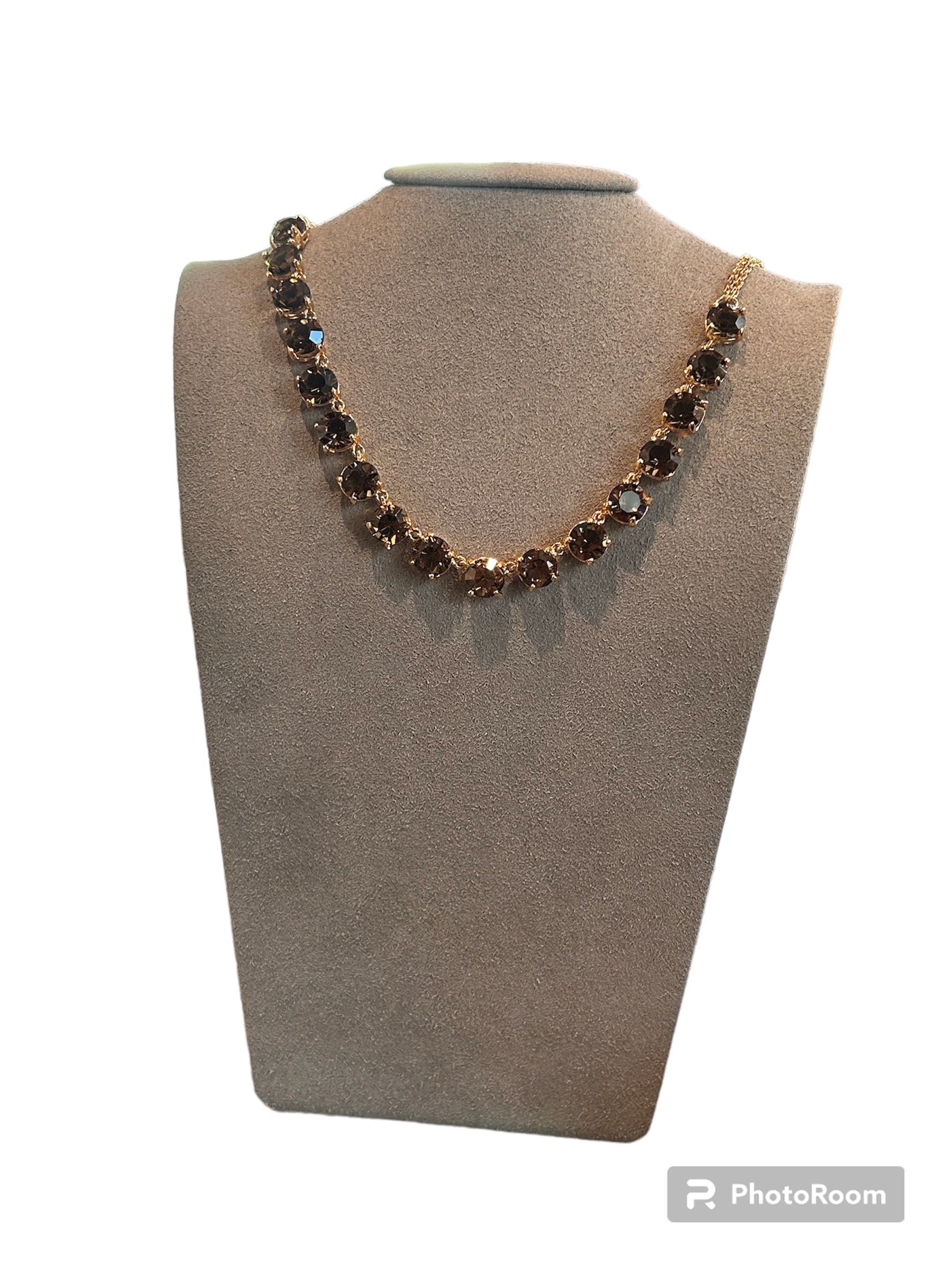 IL Mio Re - Gilt bronze necklace with smoky stones - ILMIORE CL 019