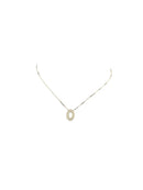 Girocollo Damiani in oro bianco 18kt e diamanti con pendente ovale - DDB32858