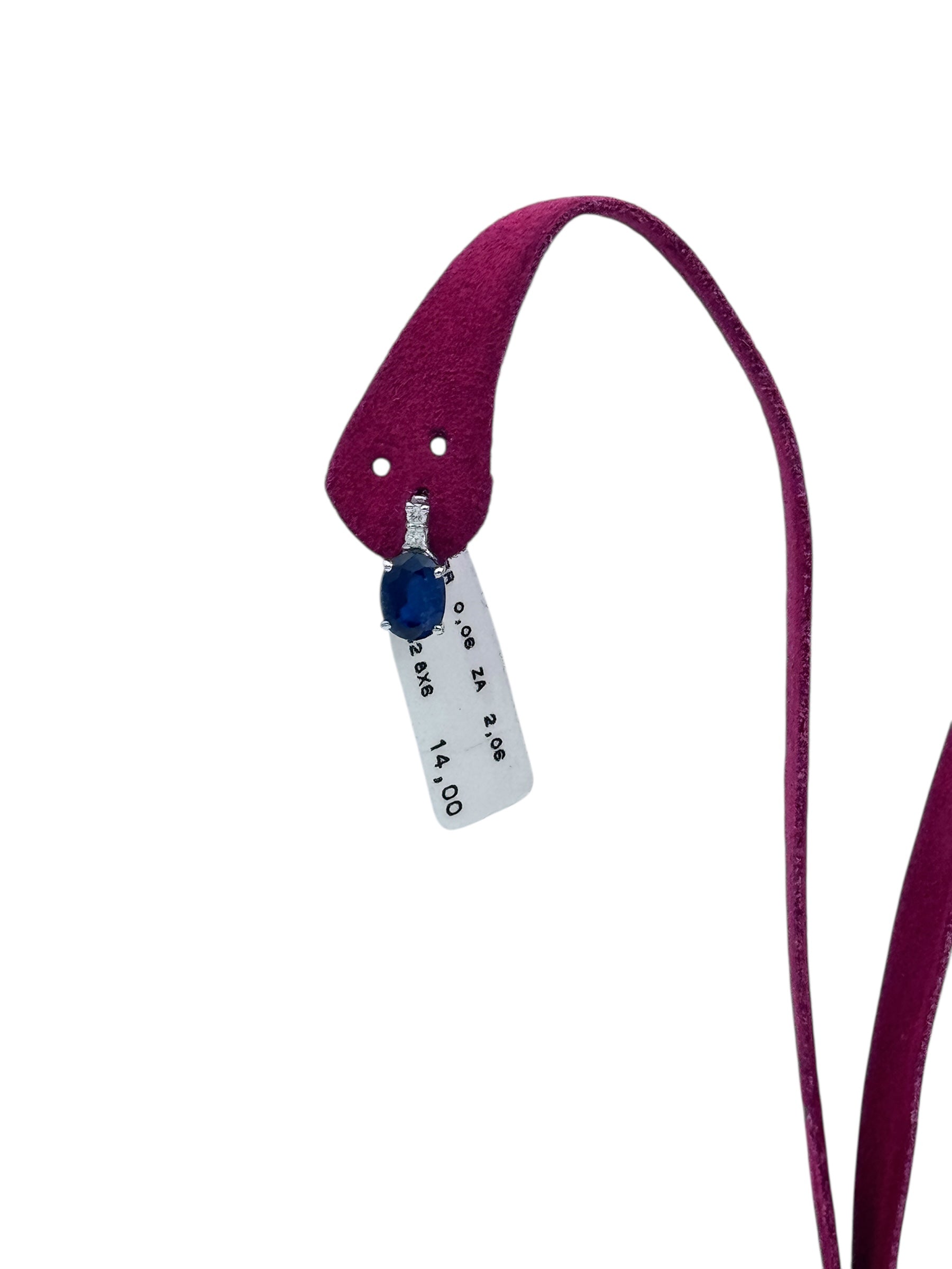 Diana - Orecchini in oro bianco 18kt, diamanti e zaffiri - OR D. M307-ZA