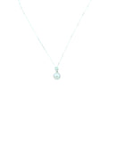 Diana - Collana in oro bianco 18kt, con mosaico di diamanti e perla centrale giapponese - CLPBR086MINI