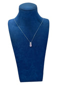 Diana - Collana trilogy in oro bianco 18kt, rubini e giro di diamanti - CL D. 36 RU