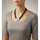 LUCEDEIMIEIOCCHI Choker multifilo in argento dorato, spinelli neri e cammeo naturale - LDMO 798 COL