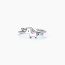 Mabina Junior - Silver ring with MAGICAL UNICORN unicorn - 523346