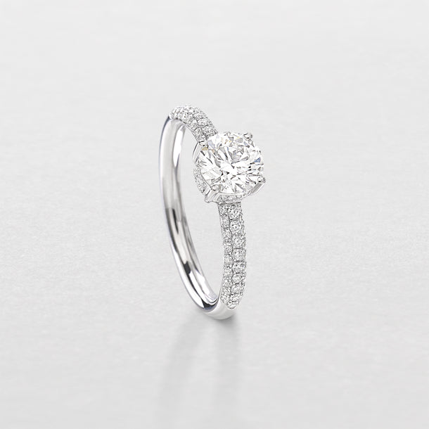 White gold diamond solitaire ring, 0.66 - AB16609E