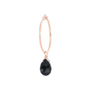 BLACK SPINELLO DROPS SINGLE EARRING - OR0502SP