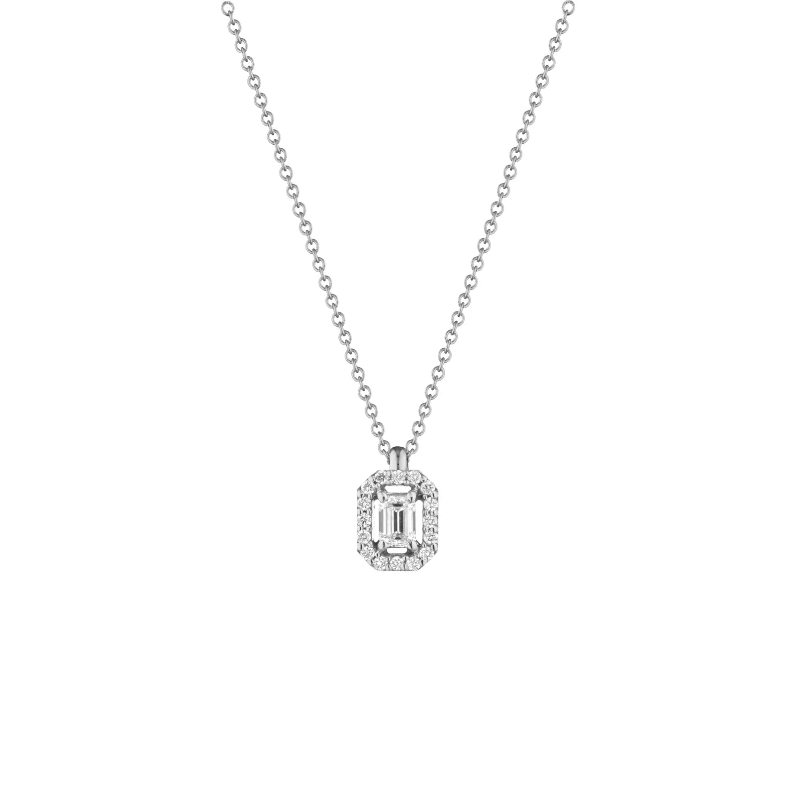 Collana Buonocore in oro bianco 18kt e diamanti, collezione SWING, 0.19ct di diamanti - 715C01DW