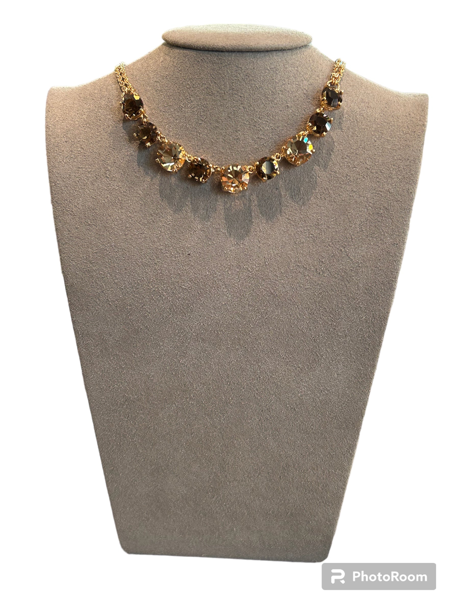 IL Mio Re - Gilt bronze necklace with smoky stones - ILMIORE CL 024
