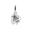 CHANTECLER MEDIUM BELL FISH PENDANT IN SILVER AND RUBY REF. 31239