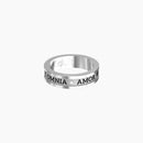 Ring with love phrase 
HIM &amp; HER | LOVE CONQUERS ALL - 721010