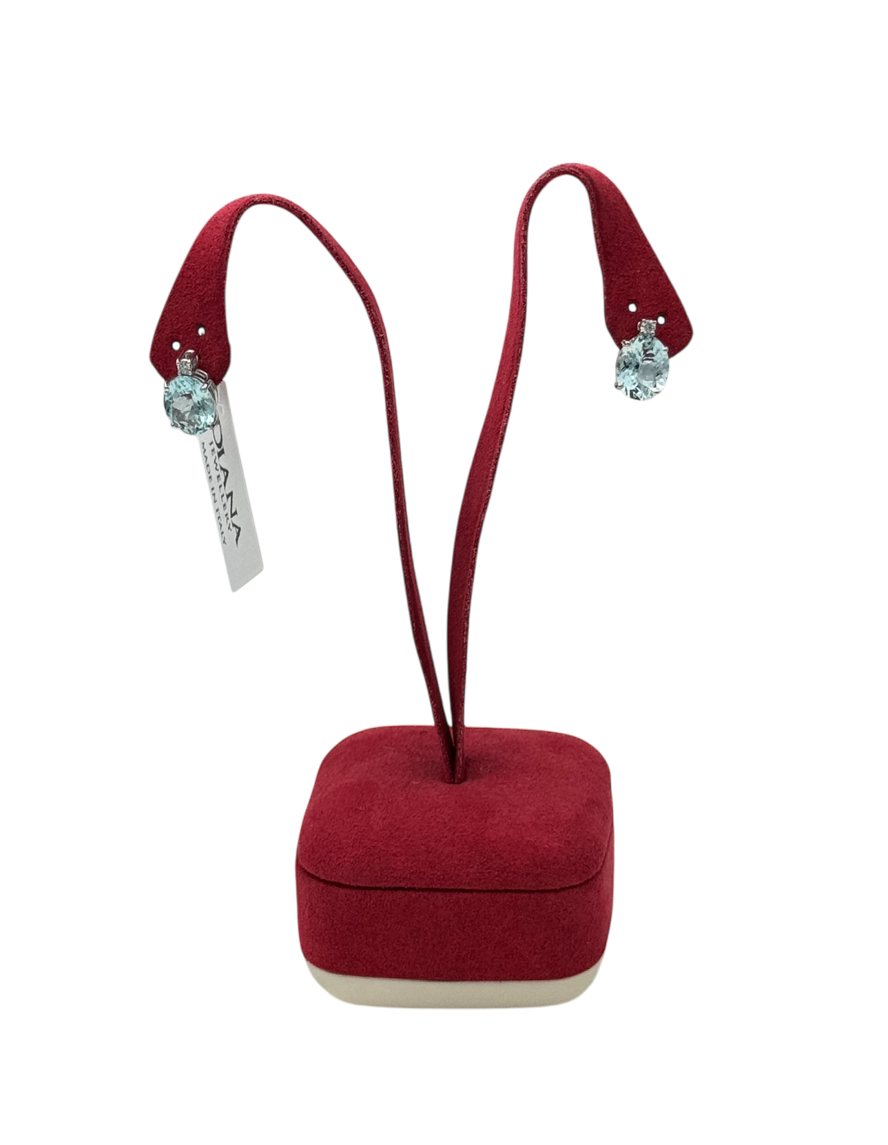 Mazza - Orecchini in oro bianco 18kt, acquamarina e diamanti, 4.65ct di acquamarina - OR D.ACQM 05-8x