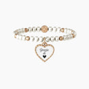 Bracelet avec perles de culture "merci du fond du cœur"
 COEUR | MERCI - 732101