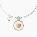 Bracciale Kidult rigido mamma con ciondolo cuore e frase - CUORE | MAMMA SEI IL MONDO - 732158