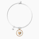 Bracciale Kidult rigido mamma con ciondolo cuore e frase - CUORE | MAMMA SEI IL MONDO - 732158
