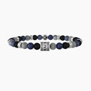 Bracciale elastico uomo con pietre colorate e charm MAI MOLLARE! - 732181