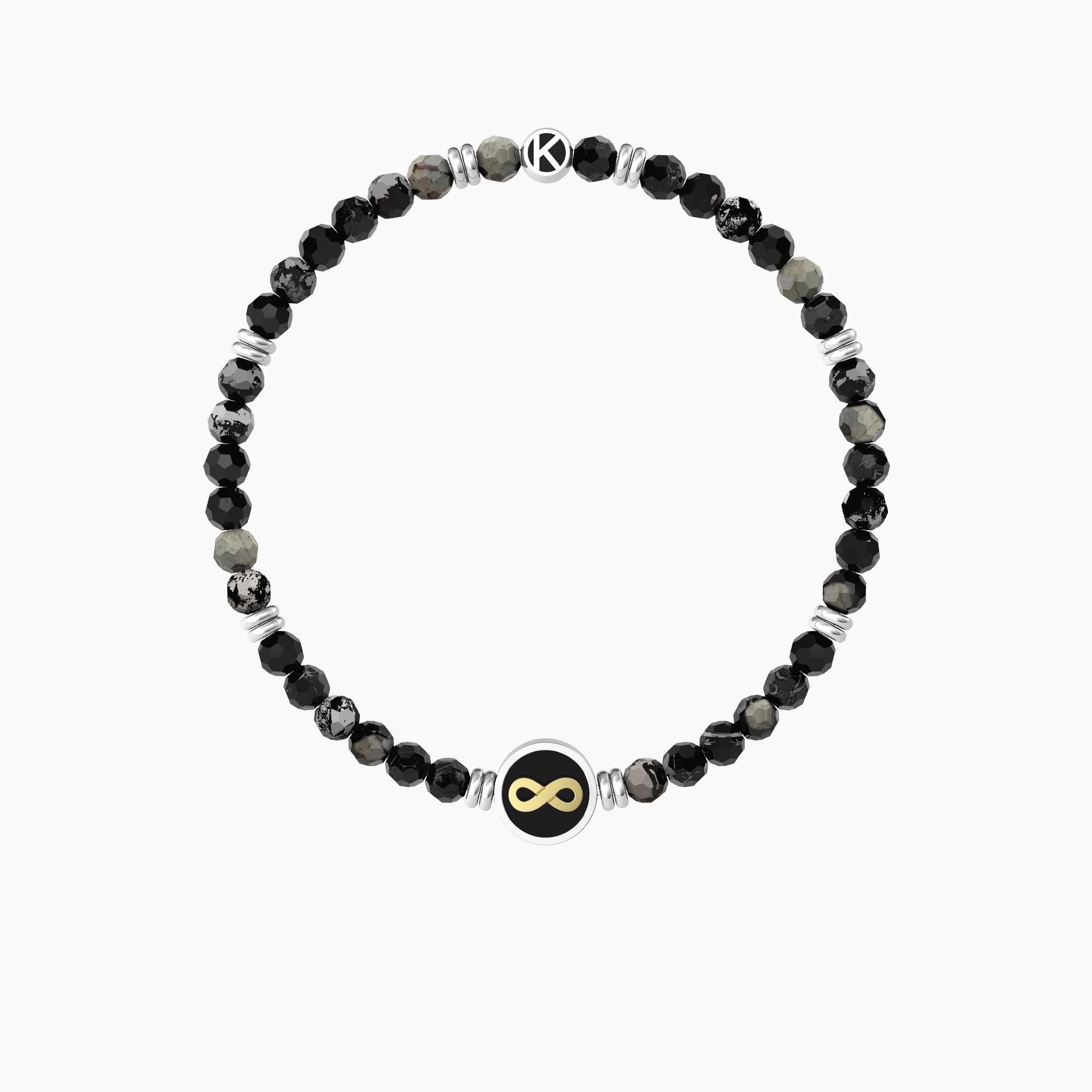 Bracciale elastico uomo con agata nera e infinito
INFINITO | OLTRE I LIMITI - 732242