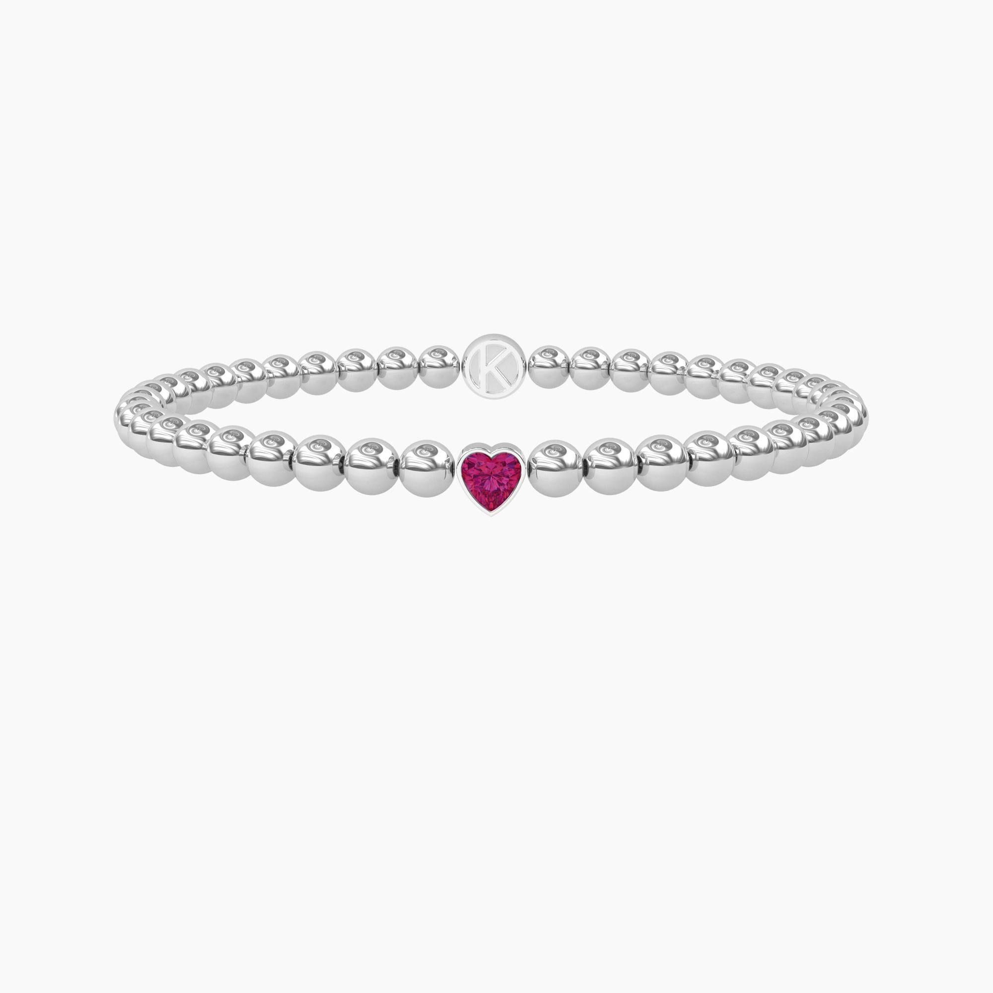 Elastic bracelet with synthetic tourmaline
 LOVE - 732264