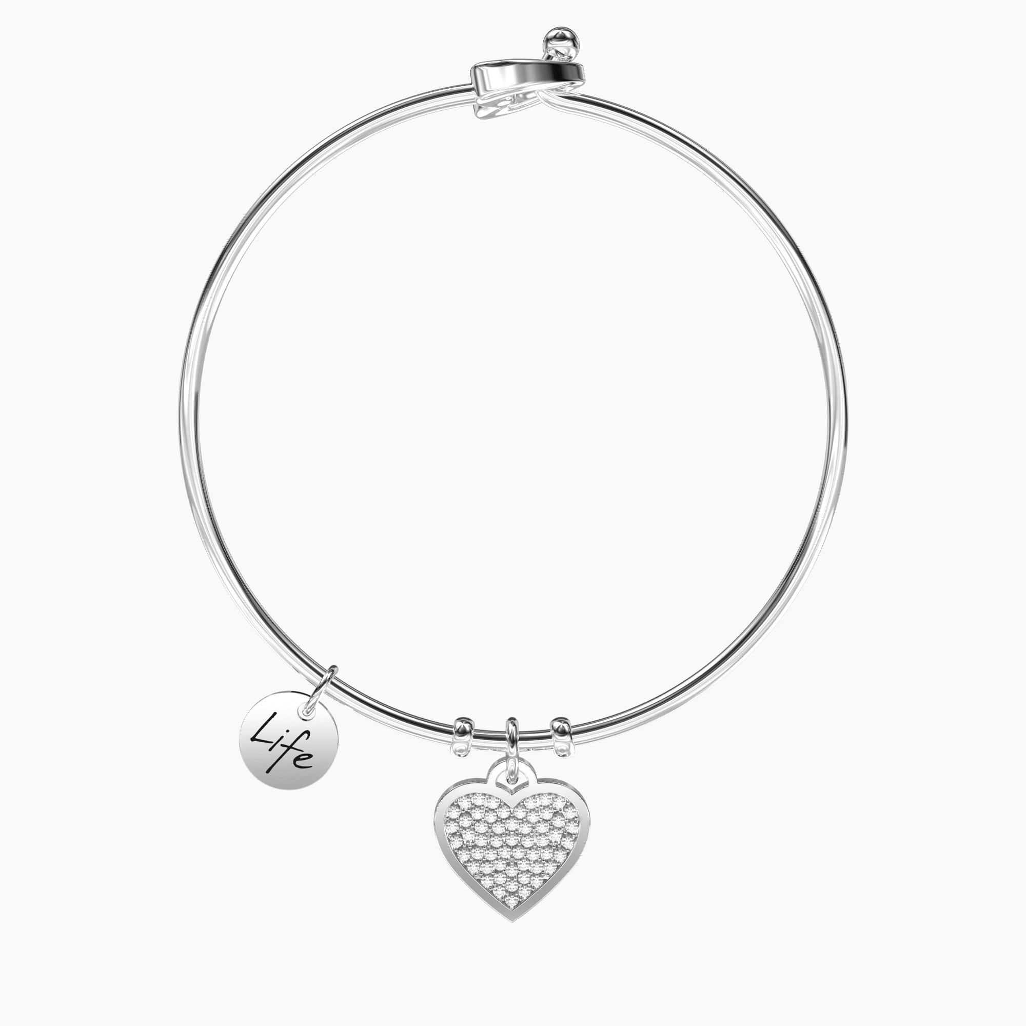 Kidult Bracciale rigido con ciondolo cuore e scritta
CUORE | OGNI GIORNO DI PIÙ - 732266