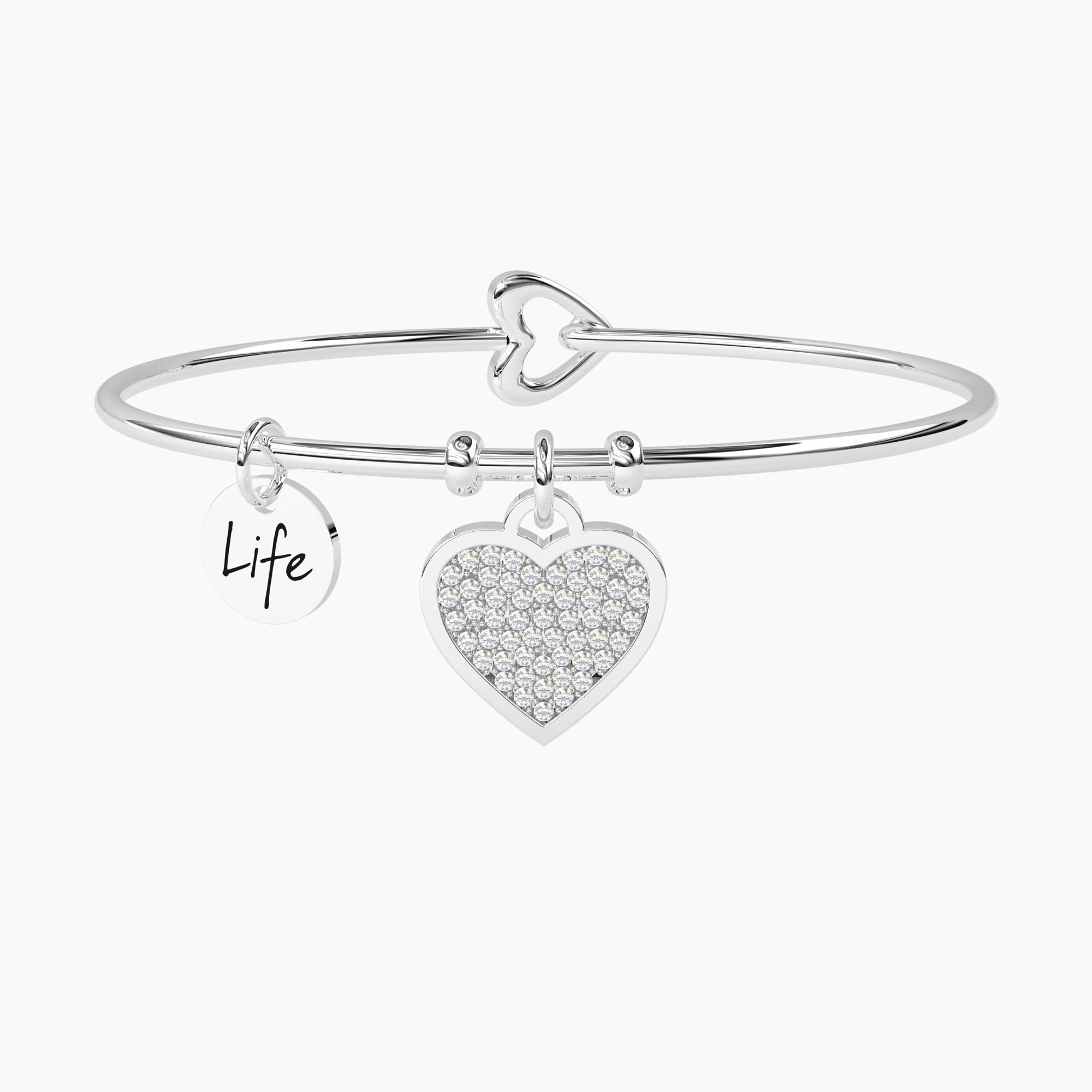 Kidult Bracciale rigido con ciondolo cuore e scritta
CUORE | OGNI GIORNO DI PIÙ - 732266