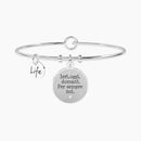 Rigid bracelet with pendant and writing
 YESTERDAY TODAY TOMORROW. FOREVER US. - 732267