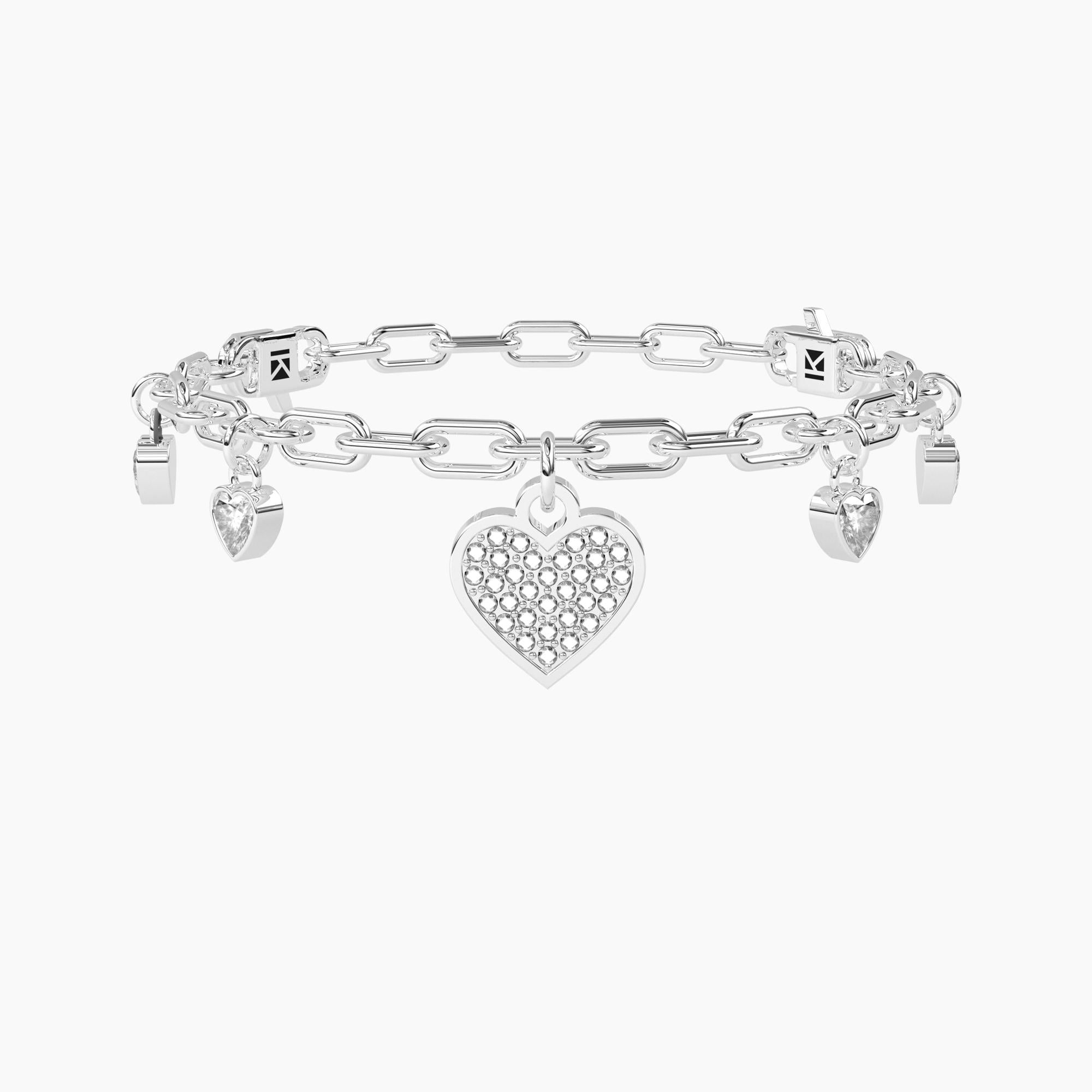 Bracciale Kidult regolabile con ciondolo cuore | I LOVE YOU - 732270