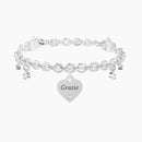 Adjustable bracelet with heart and crystals
 HEART | THANK YOU - 732279