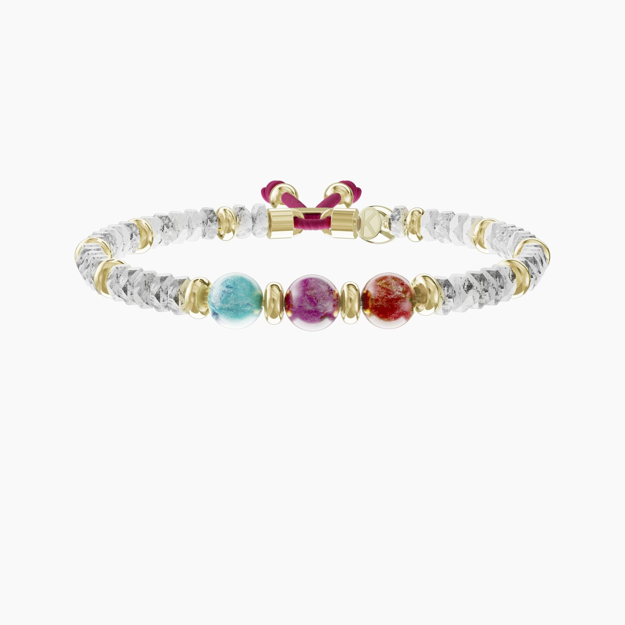 Elastic bracelet with agate and stones
 MANTRA OF HAPPINESS - 732315