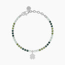 Bracciale donna collezione Symbols, Bracciale tennis verde con Quadrifoglio | buona fortuna - 732324