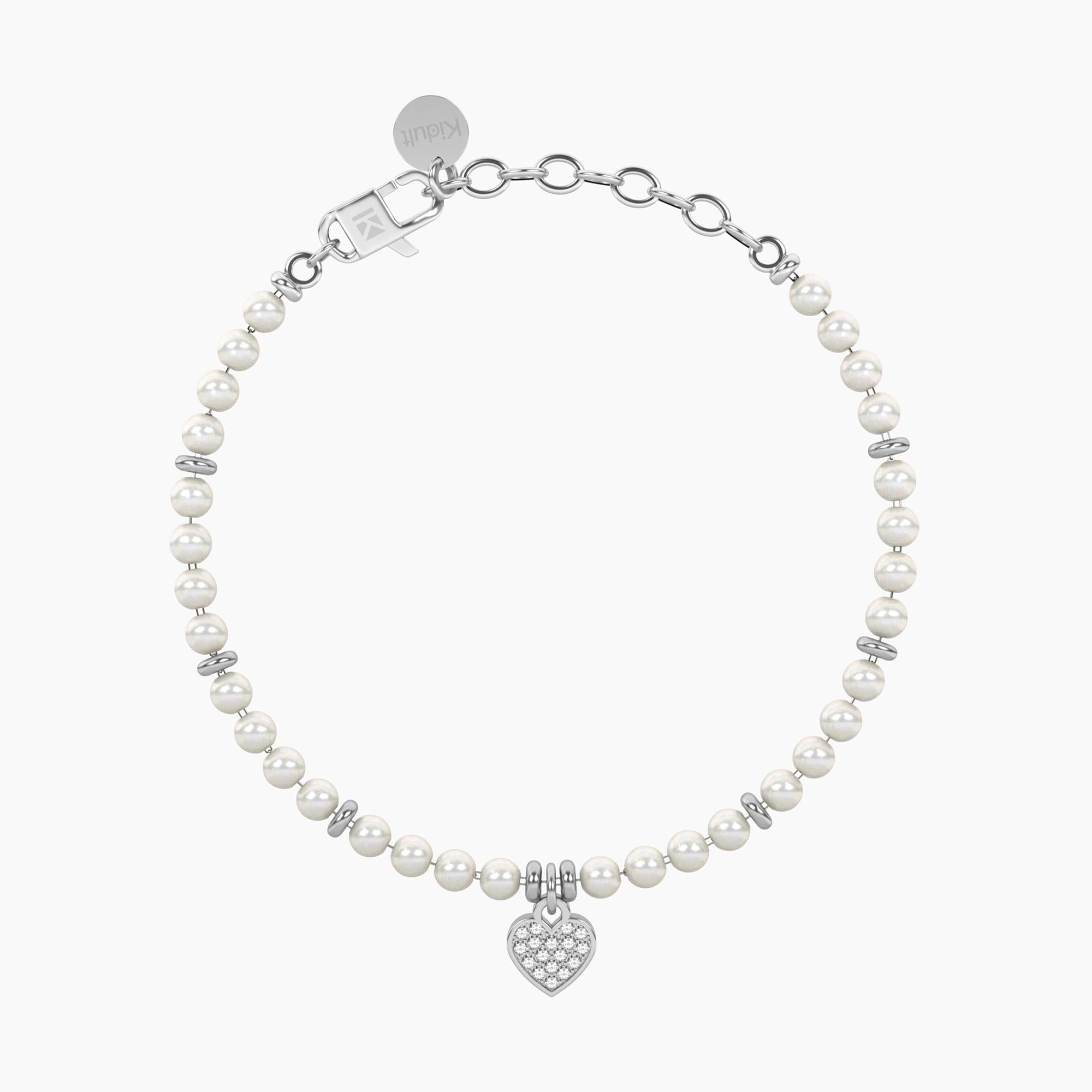 Bracciale con perle e Cuore | mamma - 732334