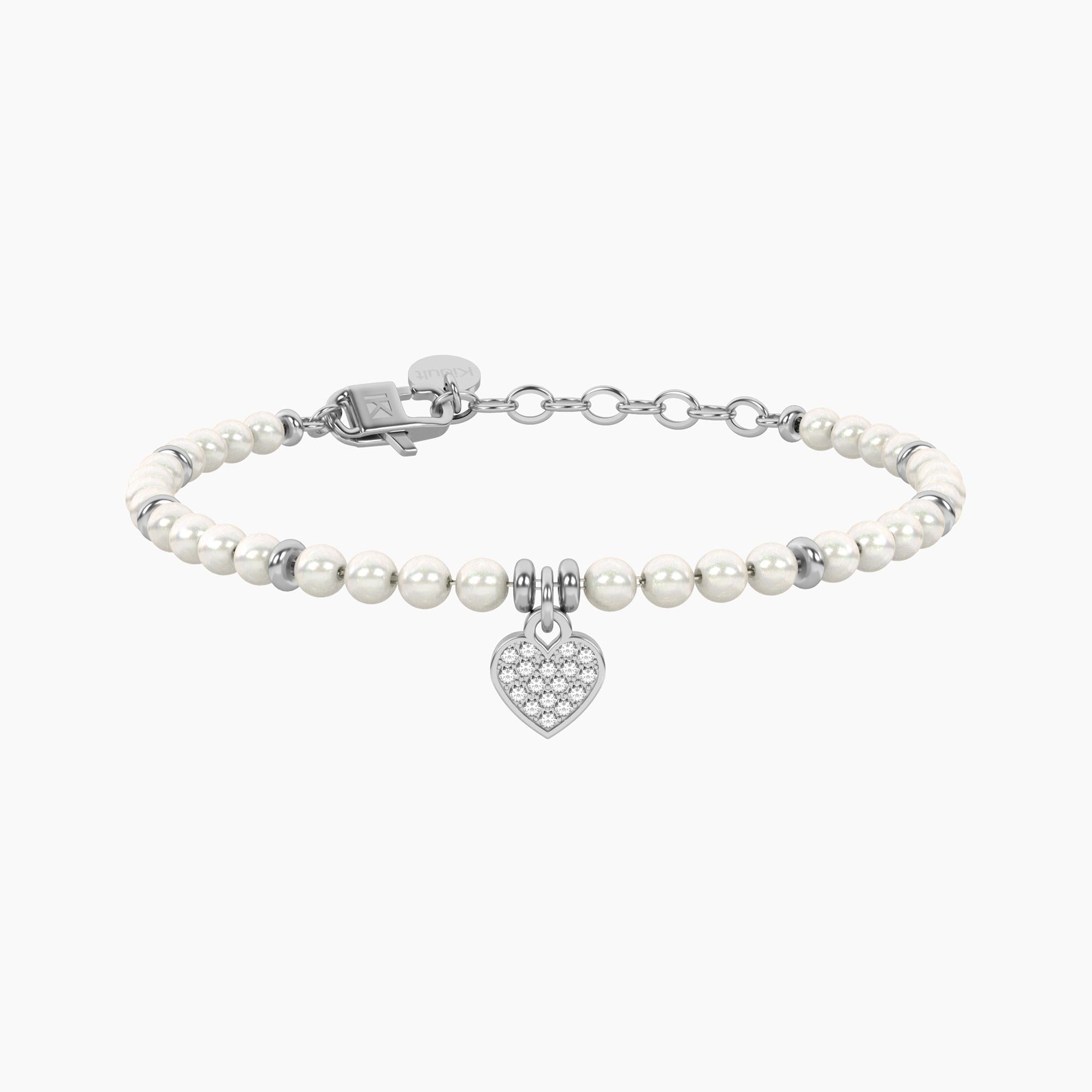 Bracciale con perle e Cuore | mamma - 732334