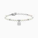 Armband mit Perlen und vierblättrigem Kleeblatt | Viel Glück - 732336