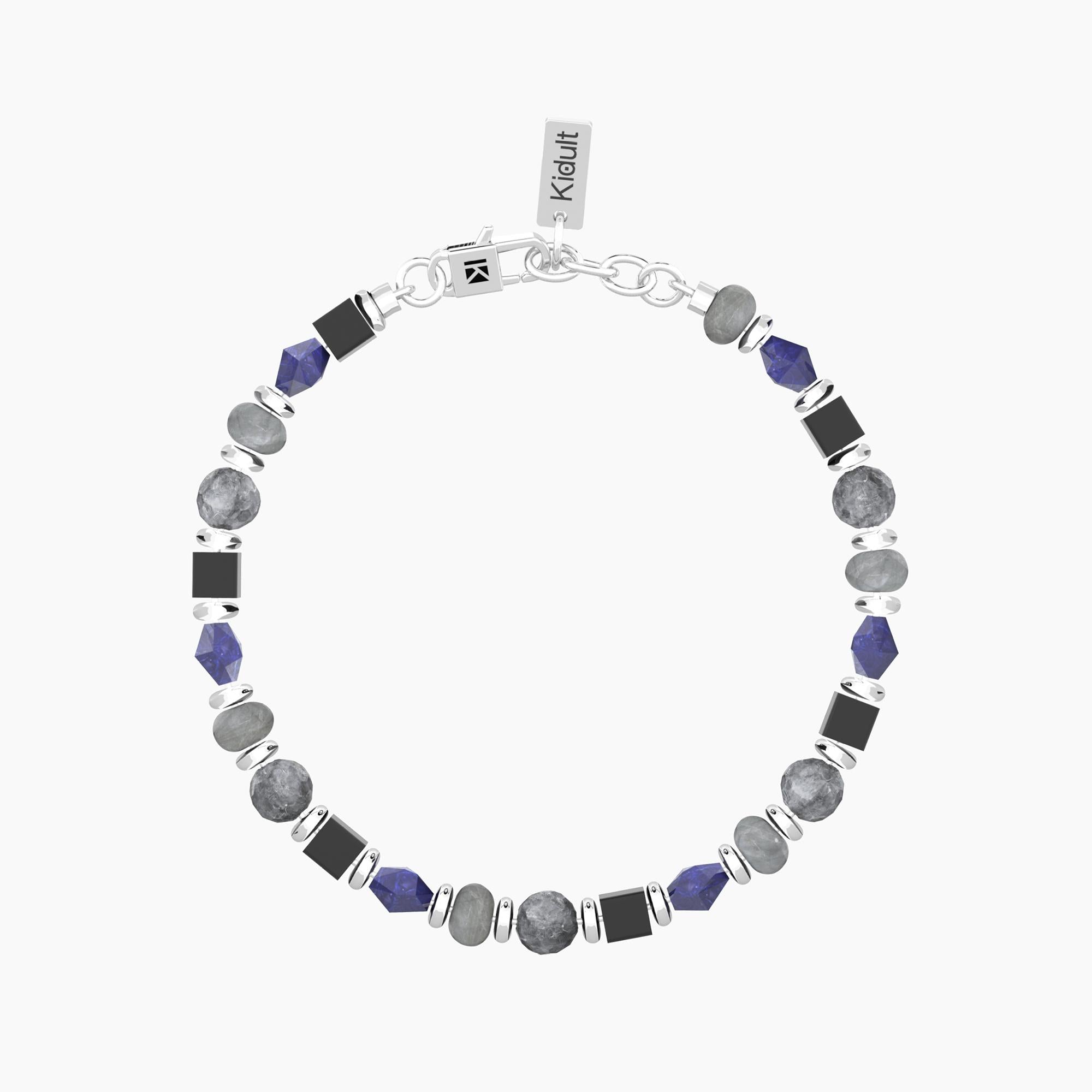 Kidult Bracciale regolabile da uomo con pietre multicolor Style 28 - 732373