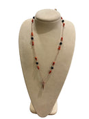 KOLIE' 925 - NECKLACE IN ROSE SILVER AND RED CORAL - CL PRINCE2