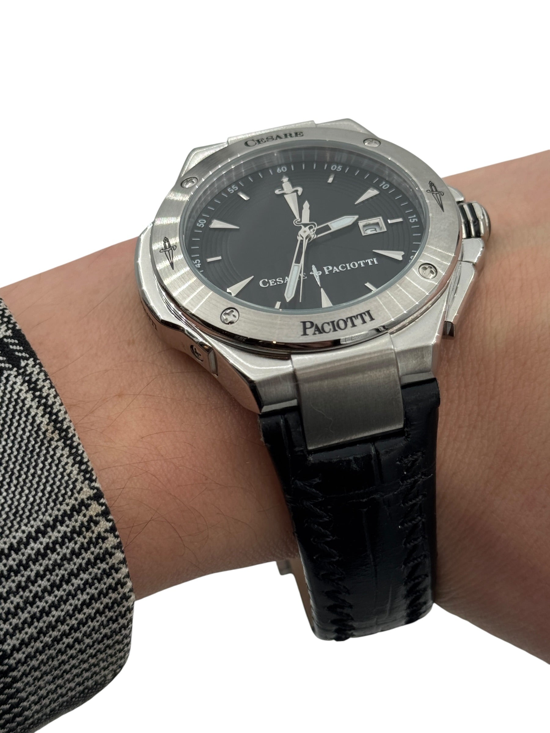 Orologio Cesare Paciotti, New York, quadrante nero al quarzo, 45mm - TSST009