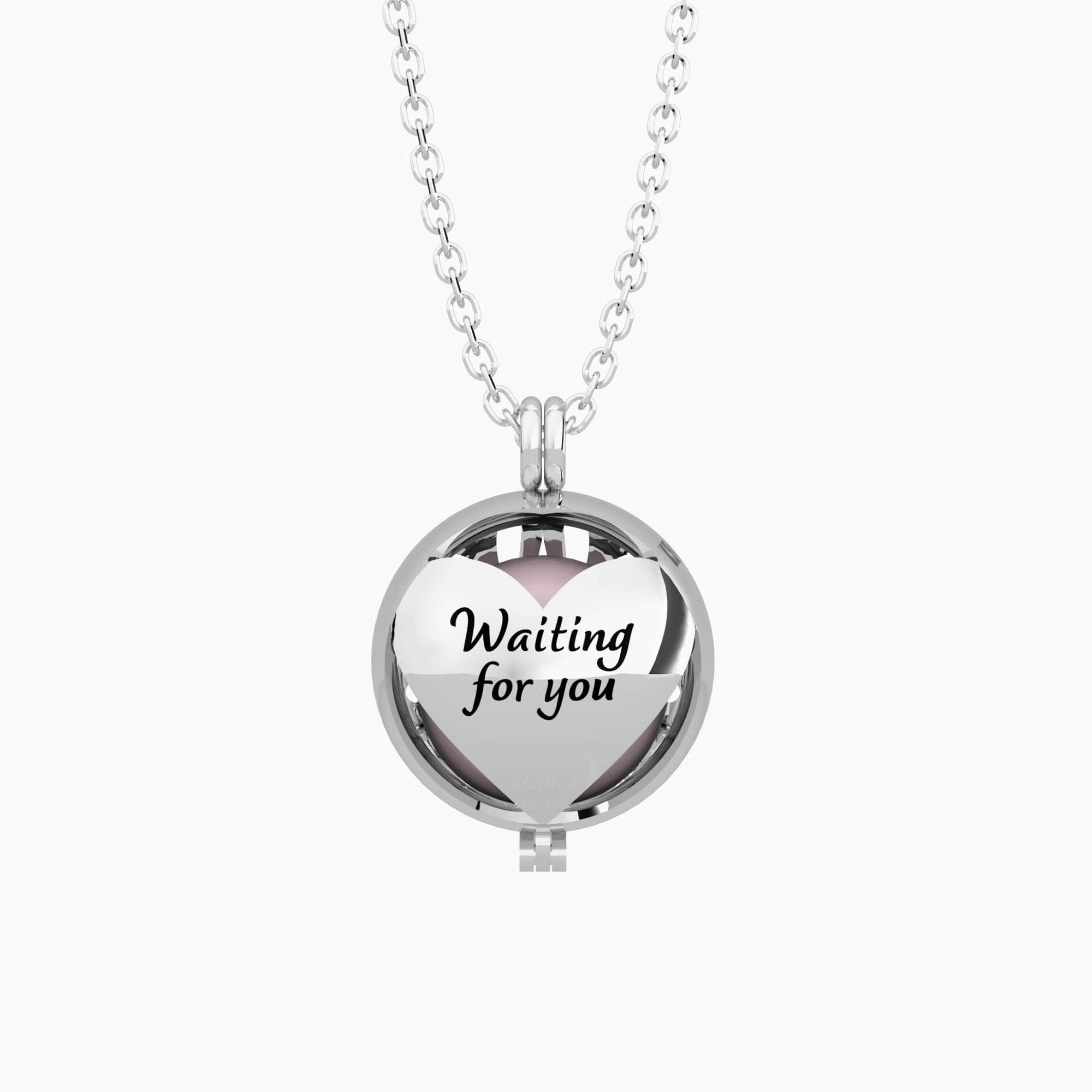Collana Kidult Baby Shower, chiama angeli con scritta Waiting for you - 751250