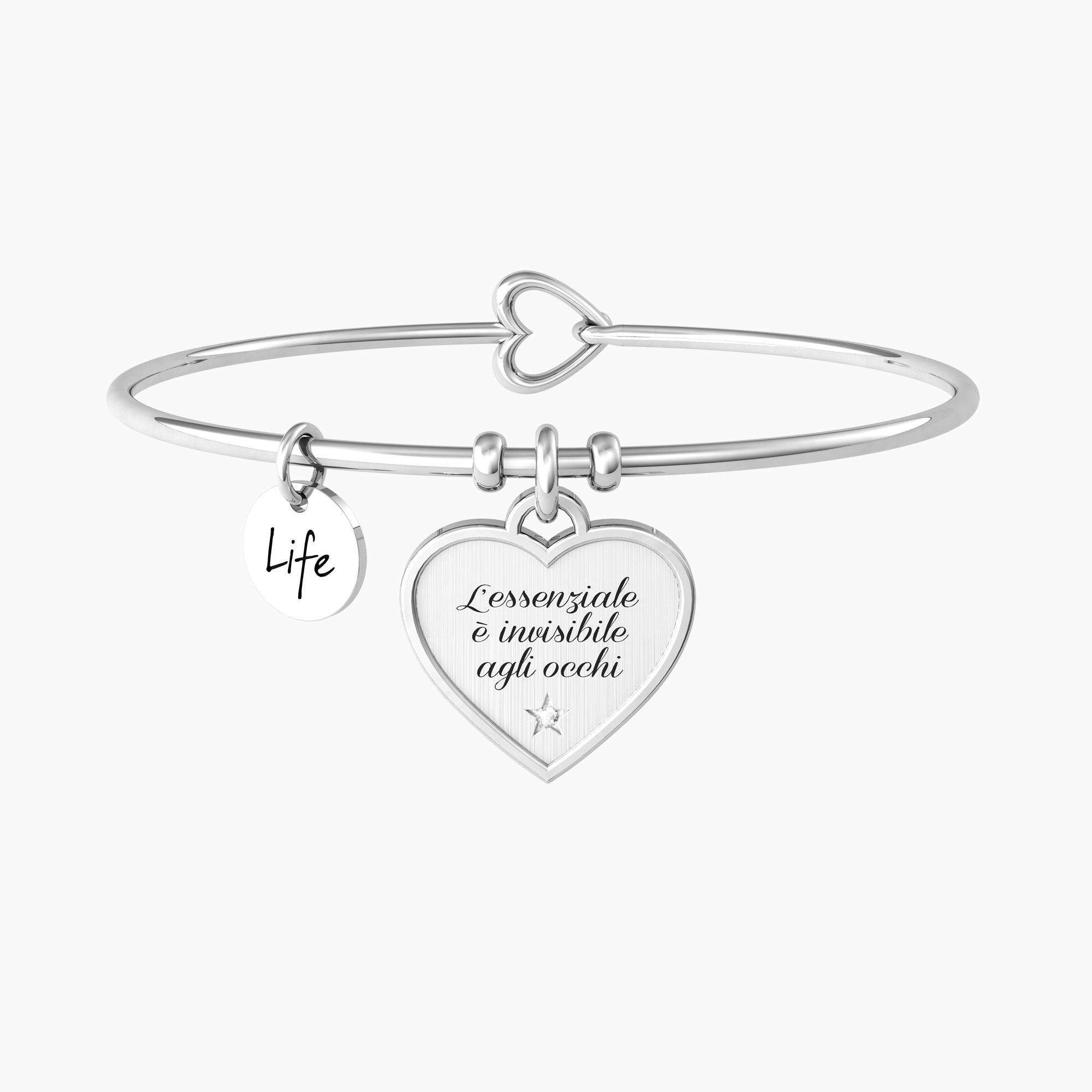 Women's rigid bracelet with the phrase the little prince
 THE ESSENTIAL IS INVISIBLE … ANTOINE DE SAINT-EXUPÉRY - 732094