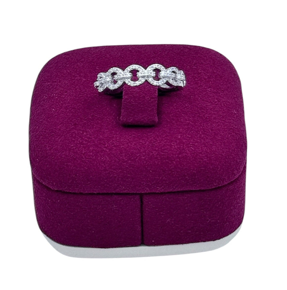 ANELLO a catena GIORGIO VISCONTI IN ORO BIANCO 18kt E DIAMANTI, 0.15ct - ABX17597