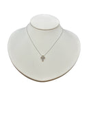 Girocollo oro bianco con pendente croce con diamanti, 0.68ct - 163OC01DW