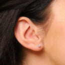 Orecchini punto luce TI SENTO MILANO in argento e zirconi bianchi, 4mm - 7790ZI