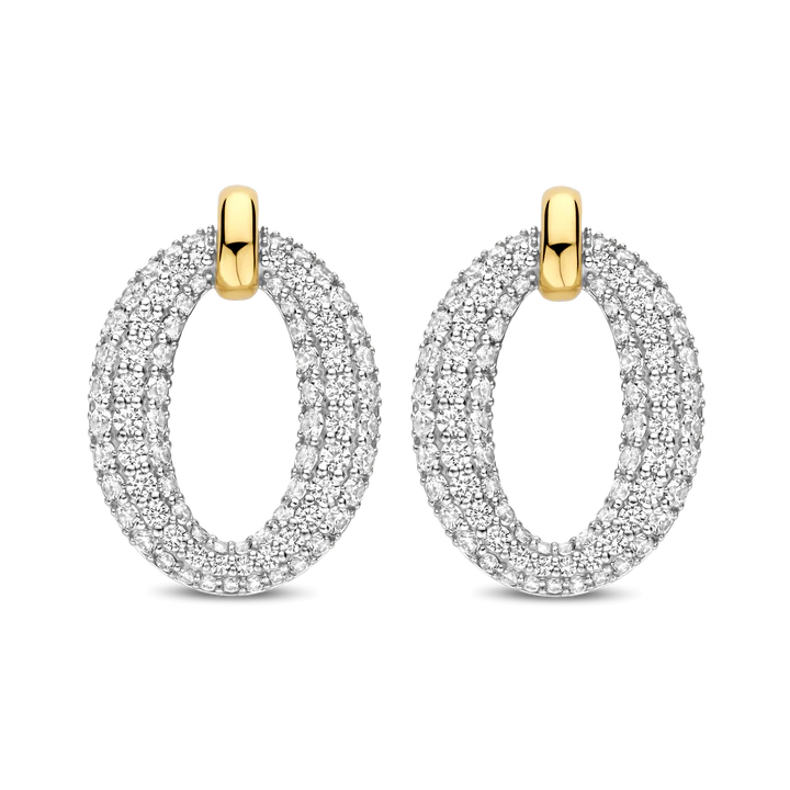 Orecchini TI SENTO MILANO in argento e zirconi bianchi - 78014ZY