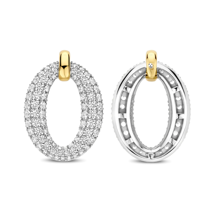 Orecchini TI SENTO MILANO in argento e zirconi bianchi - 78014ZY